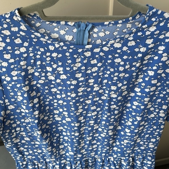 SHEIN Ditsy Floral Print Ruffle Hem Prairie Dress Medium - Picture 3 of 9